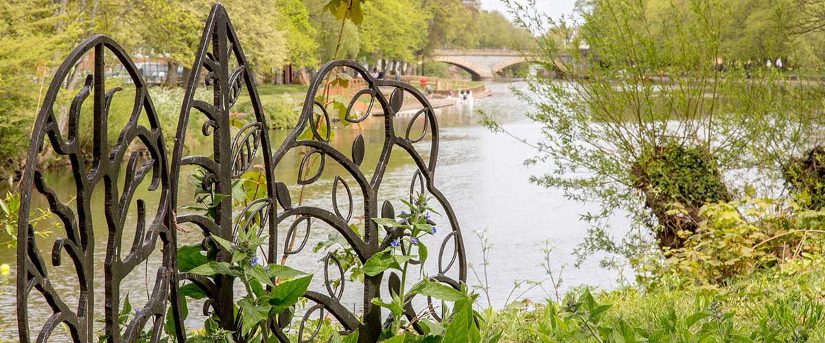 Iron Sculpture by the River Avon Evesham