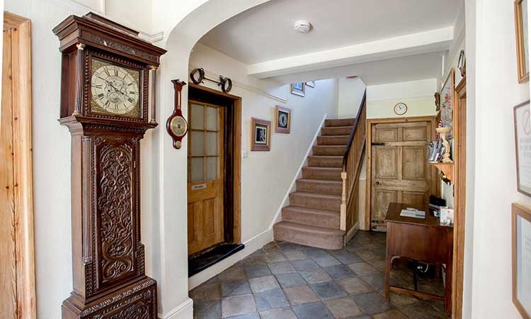 Haselor farm studio main house hallway